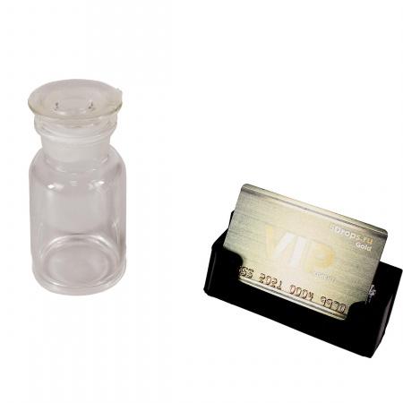 Склянка (штанглас), 125 мл, светлое стекло, с притёртой пробкой, широкое горло