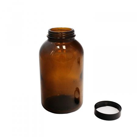 Банка лабораторная, 750 мл, темное стекло, с широкой винтовой крышкой