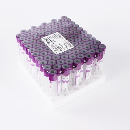 Пробирки вакуумные с ЭДТА К3, 9 мл, 16х100, 100 шт/упак, пластик, для гематологических исследований, MMed