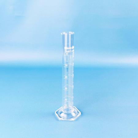 Цилиндр мерный 5drops 1-50-2, 50 мл, с носиком, стекло, градуированный, со стеклянным шестиугольным основанием - В наличии