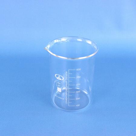 Стакан лабораторный низкий Н-1-600, 600 мл, градуированный Стакан лабораторный низкий Н-1-600, 600 мл, градуированный - В наличии