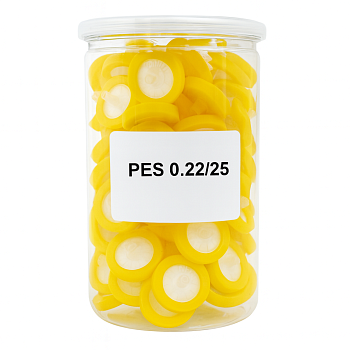 Шприцевой фильтр 0.22/25 PES 100 шт/упак, Lab-S