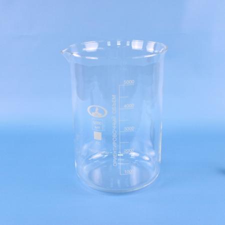 Стакан лабораторный низкий Н-1-5000, 5000 мл, градуированный