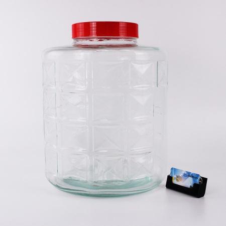 Банка (бутыль) стеклянная 25 литров "Ромб" с гидрозатвором
