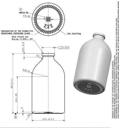 Комплект для диффузора 100 мл (светл., флаконы AT + резиновая пробка), 88 шт/упак