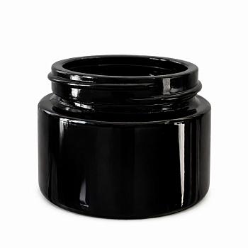Банка для крема 50 мл, черное стекло, 200 шт/упак