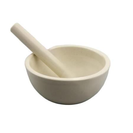 Ступка №2, диаметр 70 мм, высота 40 мм, фарфор, с пестиком, ГОСТ 9147-80 - В наличии