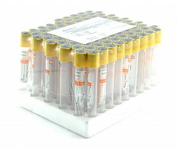 Пробирки вакуумные c активатором свертывания и гелем, 8 мл, 16х100 мм, 100 шт/упак, пластик, для исследования сыворотки Пробирки вакуумные c активатором свертывания и гелем, 8 мл, 16х100 мм, 100 шт/упак, пластик, для исследования сыворотки