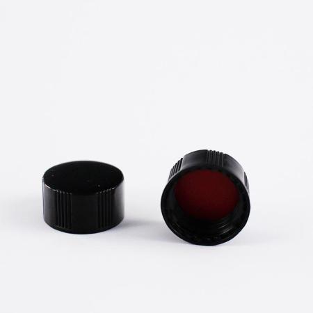 Крышка к винтовым виалам с резьбой 15-425, черная, без отв., с септой, 100 шт/упак - В наличии