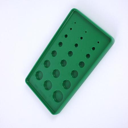 Пластиковый трафарет для определения внешних и внутренних диаметров шлангов от 1 до 25 мм, Kartell