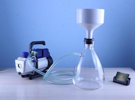 Вакуумная установка для фильтрования "Ручей-1" насос WK, Воронка 150мм, Колба 2.5л