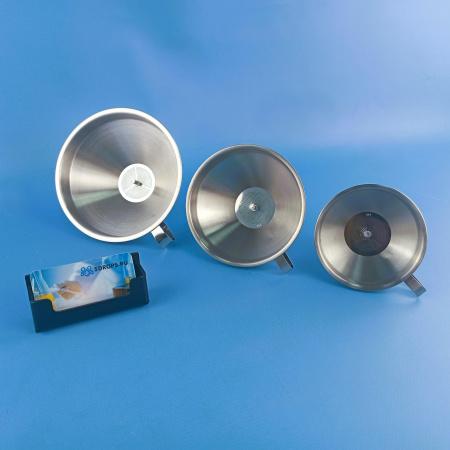 Воронка с фильтром из нержавейки, диаметр 130 мм