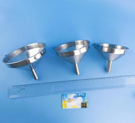 Воронка с фильтром из нержавейки, диаметр 130 мм