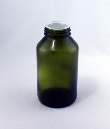 Банка БНВ-500 стеклянная оливковая 500 мл с навинчивающейся крышкой и прокладкой