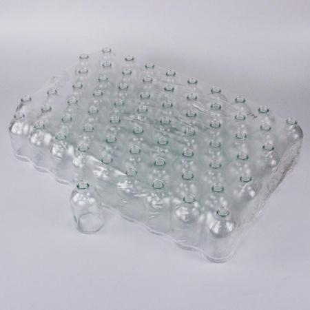 Флакон 100 мл инъекционный, светлое стекло 3-го класса, 5drops-ФЛС1-100, круглый скат, 63 шт, G20, гладкое горло, без пробки