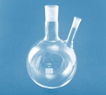 Колба круглодонная двугорлая КГУ-2-1-1000, 1000 мл, шлифы 29/32-19/26 Колба круглодонная двугорлая КГУ-2-1-1000, 1000 мл, шлифы 29/32-19/26