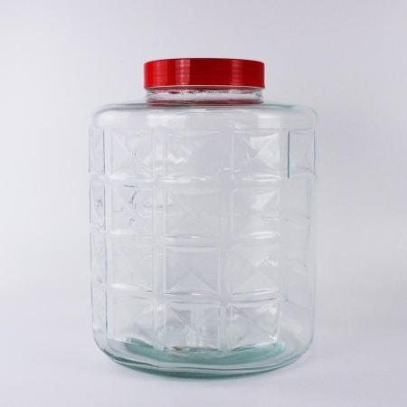 Банка (бутыль) стеклянная 25 литров "Ромб" с гидрозатвором - Под заказ
