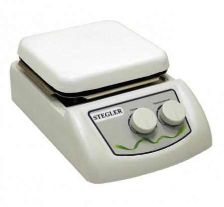 Мешалка магнитная до 2 л "STEGLER" до 380 °C, 1500об/мин, 150х150 мм - Под заказ