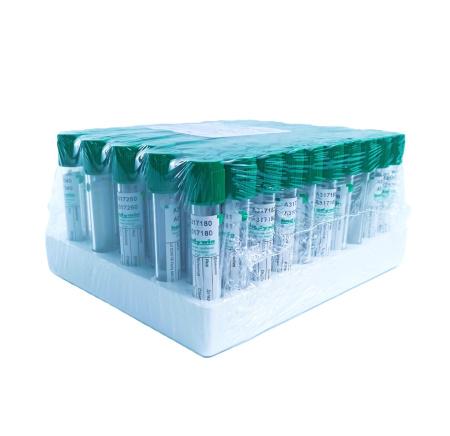 Пробирка вакуумная с литий гепарином, 4 мл, 13х75 мм, 100 шт, пластик, для исследования плазмы, Bodywin (с/г 4-7 мес.) - В наличии