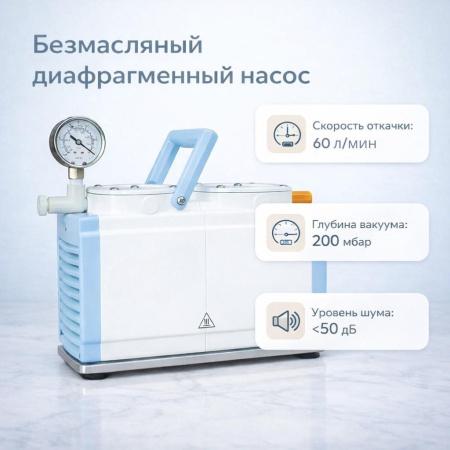 Вакуумный диафрагменный насос "SUPERPUMP-1.0D MAX" - В наличии