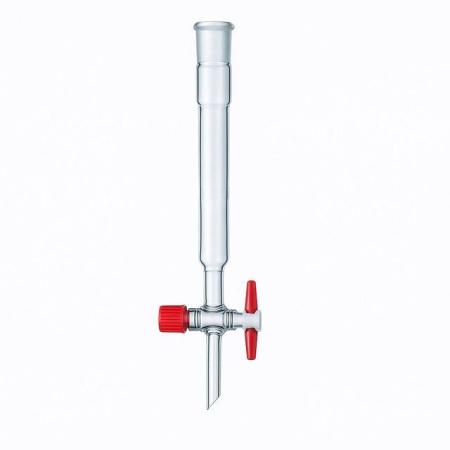 Хроматографическая колонка, 495х13 мм, с PTFE краном, с фильтром ПОР 16, шлиф 14/23, (ГОСТ 21400-75) - В наличии