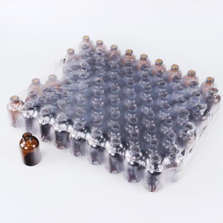 Флакон 50 мл инъекционный, темное стекло 3-го класса, 5drops-ФП-50, круглый скат, 81 шт, G20, гладкое горло, без пробки