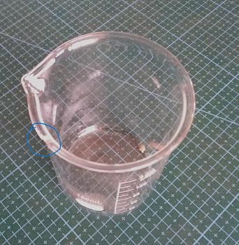 Уценка: Стакан лабораторный низкий 5drops Н-1-150, 150 мл, стекло Boro 3.3, градуированный, скол