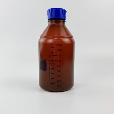 Банка для реактивов 5drops GL45, 1000 мл, полипропилен, темная, с синей винтовой крышкой - Под заказ