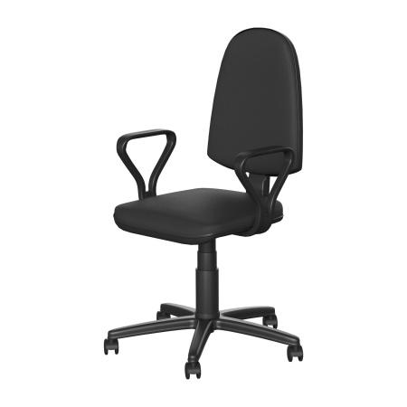 Кресло 600х600х960-1090 мм, полиуретан., каркас, регулировка сиденья 460-580 мм, с подлокотниками, 5 штук - Под заказ