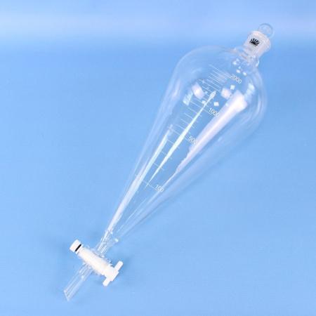 Воронка делительная грушевидная ВД-3-2000, 2000 мл, с фторопластовым краном, ISO 4800 - В наличии