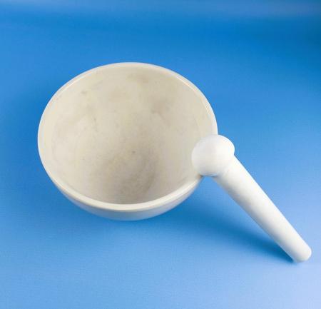 Ступка №6, диаметр 180 мм, высота 90 мм, фарфор, с пестиком, ГОСТ 9147-80