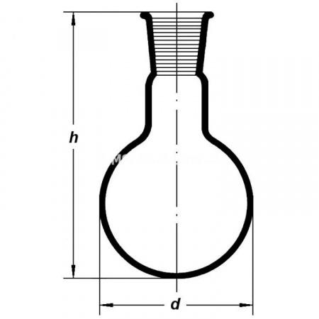 Колба круглодонная К-1-50, 50 мл, шлиф 14/23