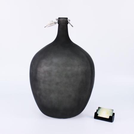 Бутыль 25л "Винная" Черная с бугельной крышкой