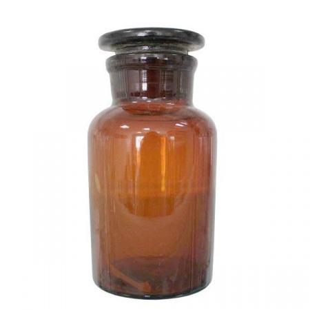 Склянка (штанглас), 1000 мл, темное стекло, с притёртой пробкой, широкое горло