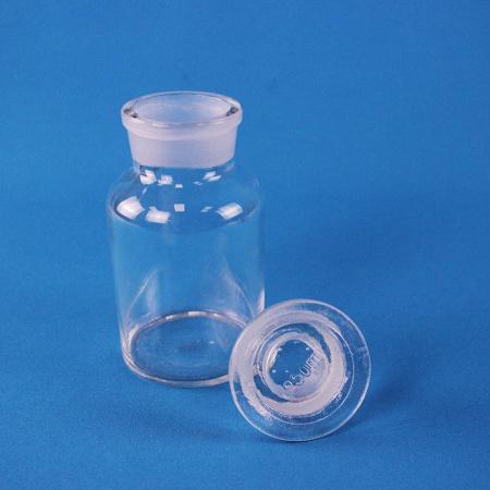 Склянка (штанглас), 250 мл, светлое стекло, с притёртой пробкой, широкое горло