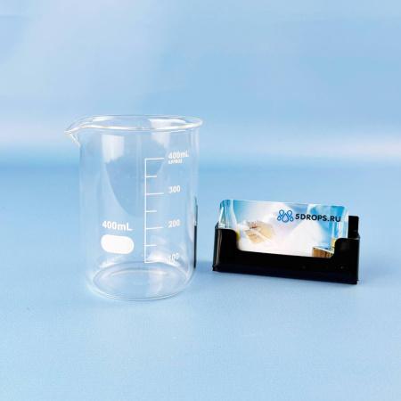 Стакан лабораторный низкий 5drops Н-1-400, 400 мл, стекло Boro 3.3, градуированный