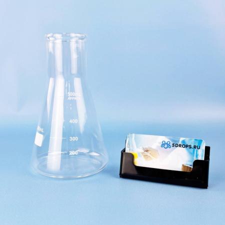 Колба коническая (Эрленмейера) 5drops КН-2-500-34, 500 мл, горло 34 мм, стекло Boro 3.3, без шлифа