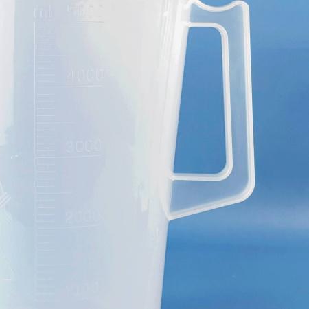Мензурка (Стакан) с ручкой 5drops-5000, на 5000 мл, полипропилен, градуированная