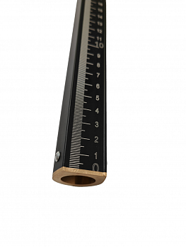 Метрошток МШИ-3,5 метра, 2 звена, для измерения уровня нефтепродуктов и подтоварной воды, черный