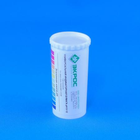 Индикаторная бумага (лакмусовая), pH 0-12, универсальная, 100 полосок в тубе, 1 шт - В наличии