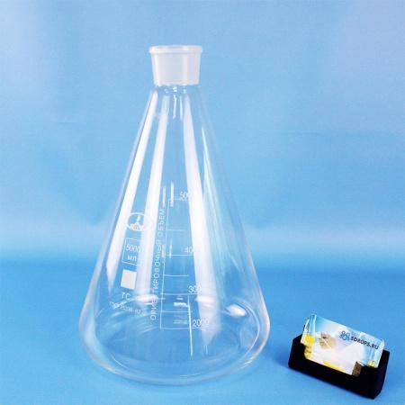 Колба коническая (Эрленмейера) КН-1-5000, 5000 мл, шлиф 45/40
