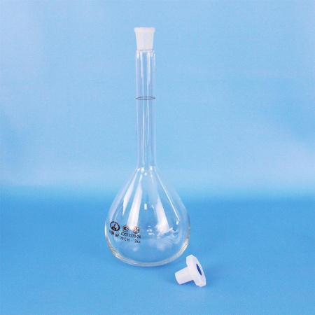 Колба мерная 2а-1000-2, 1000 мл, 2 класс точности, пластиковая пробка, без шлифа, 1 шт/упак