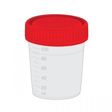 Контейнер для сбора биологических жидкостей 120 мл стерильный (градуировка до 100 мл), 300 шт в уп. - Под заказ