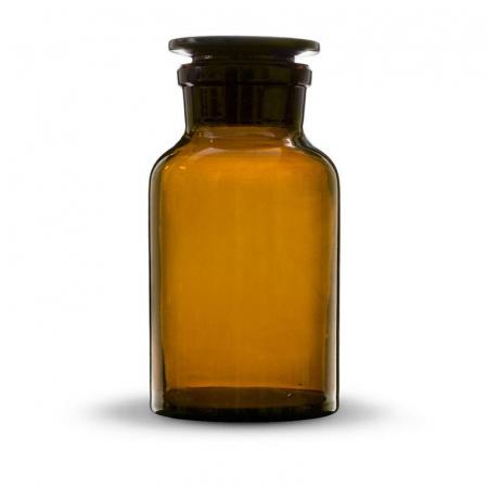 Склянка (штанглас), 30 мл, темное стекло, с притёртой пробкой, широкое горло - В наличии