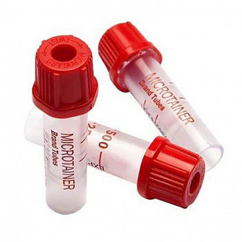 Микропробирки без капилляра 0,5 мл, с активатором свертывания и гелем, 10х45 мм, пластик, 100 шт/упак RT Микропробирки без капилляра 0,5 мл, с активатором свертывания и гелем, 10х45 мм, пластик, 100 шт/упак RT