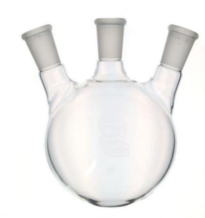 Колба трехгорлая КГУ-3-1-2000, 2000 мл, шлифы 29/32-14/23-14/23 - В наличии