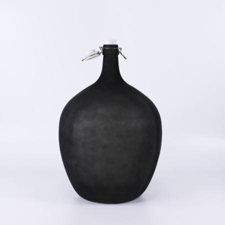 Бутыль 25л "Винная" Черная с бугельной крышкой