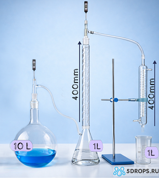 Стеклянный дистиллятор "Александр Бутлеров" на 10 литров