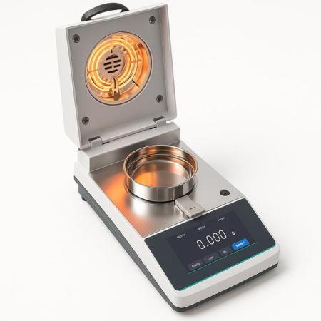 Лабораторный термогравиметрический анализатор влажности 5drops-MBA1103, до 110 г, ц.д. 0,001 г