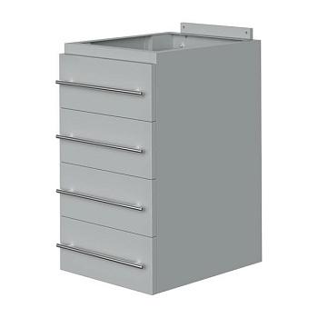 Тумба подвесная 400х505х700 мм, металл, высокая, 4 выдв., ящика